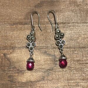 Ruby Teardrop Earrings